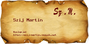 Szij Martin névjegykártya